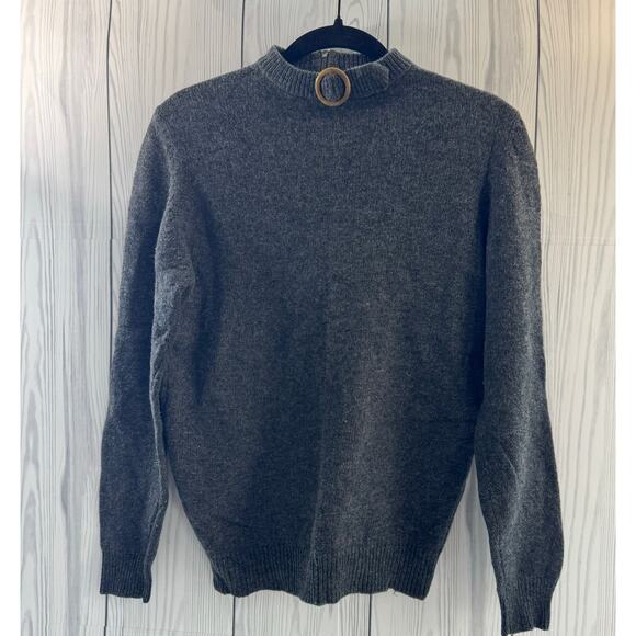 Vintage 1960s Tarni Wool British Crown Colony of Hong Kong Sweater Gray, Med - Picture 1 of 6
